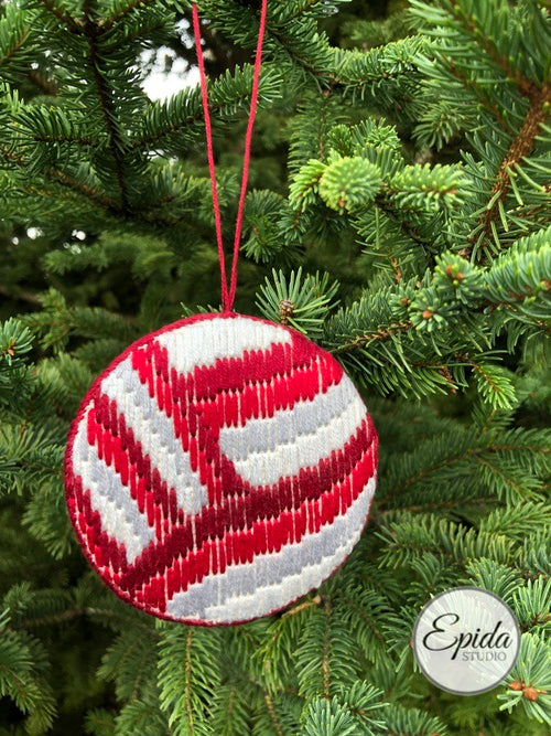 bargello Christmas ornament.
