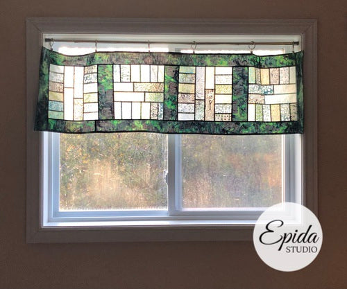 batik window hanging valance