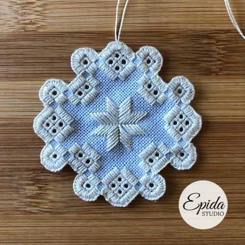 hand embroidered ornament.