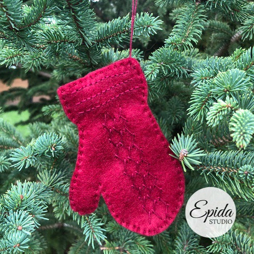 red felt Christmas ornament.