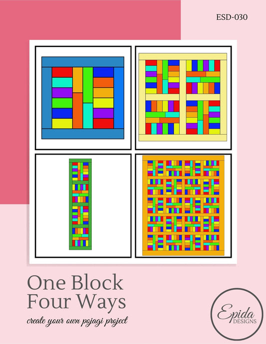 cover for One Block Four Ways pojagi pattern.
