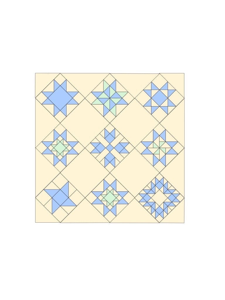 medium star quilt diagram.