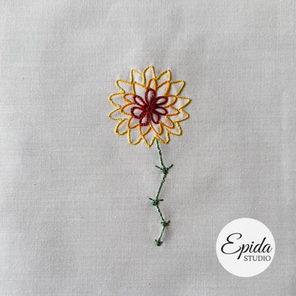 Easy Flowers Embroidery digital pattern