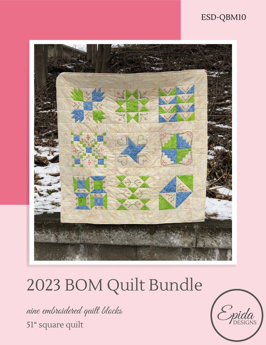 cover for 2023 BOM quilt bundle.