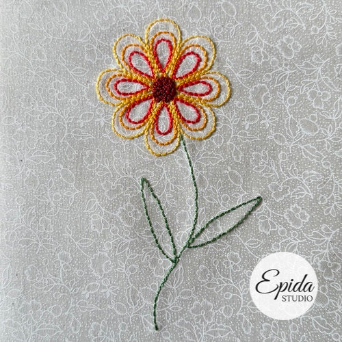 Easy Flowers Embroidery digital pattern