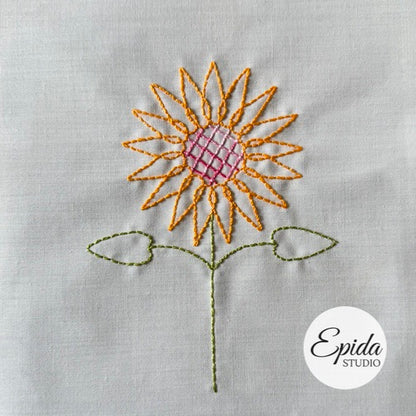 Easy Flowers Embroidery digital pattern