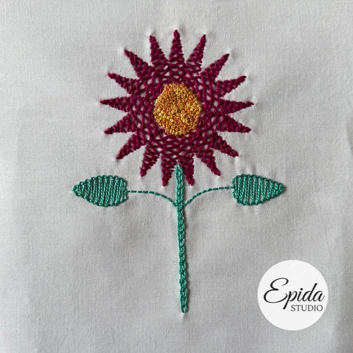 Easy Flowers Embroidery digital pattern