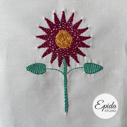 Easy Flowers Embroidery digital pattern