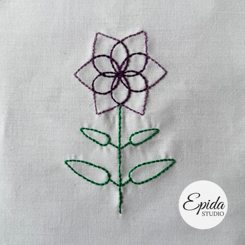 Easy Flowers Embroidery digital pattern