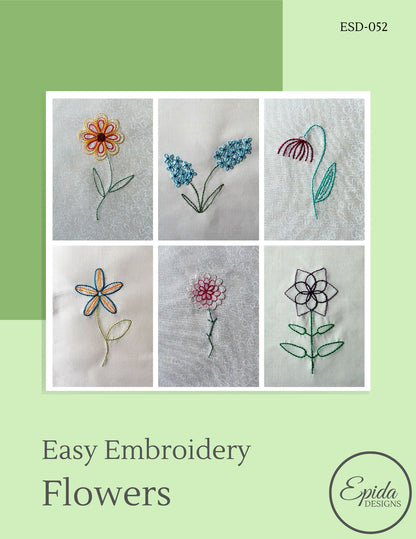 Easy Flowers Embroidery digital pattern