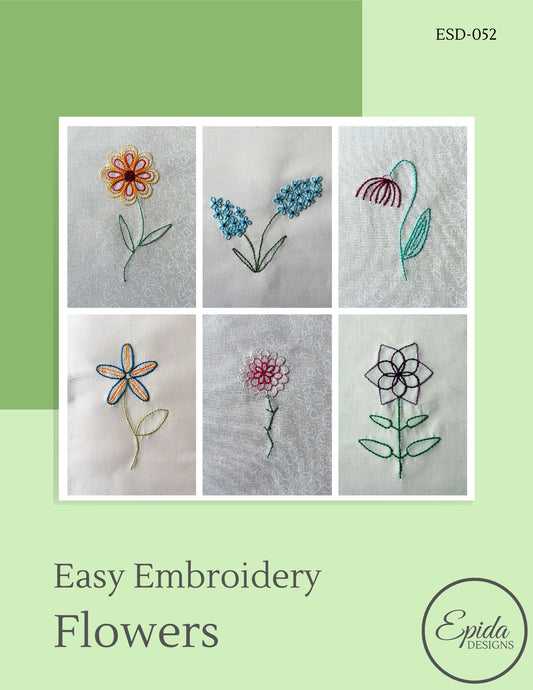 Easy Flowers Embroidery digital pattern