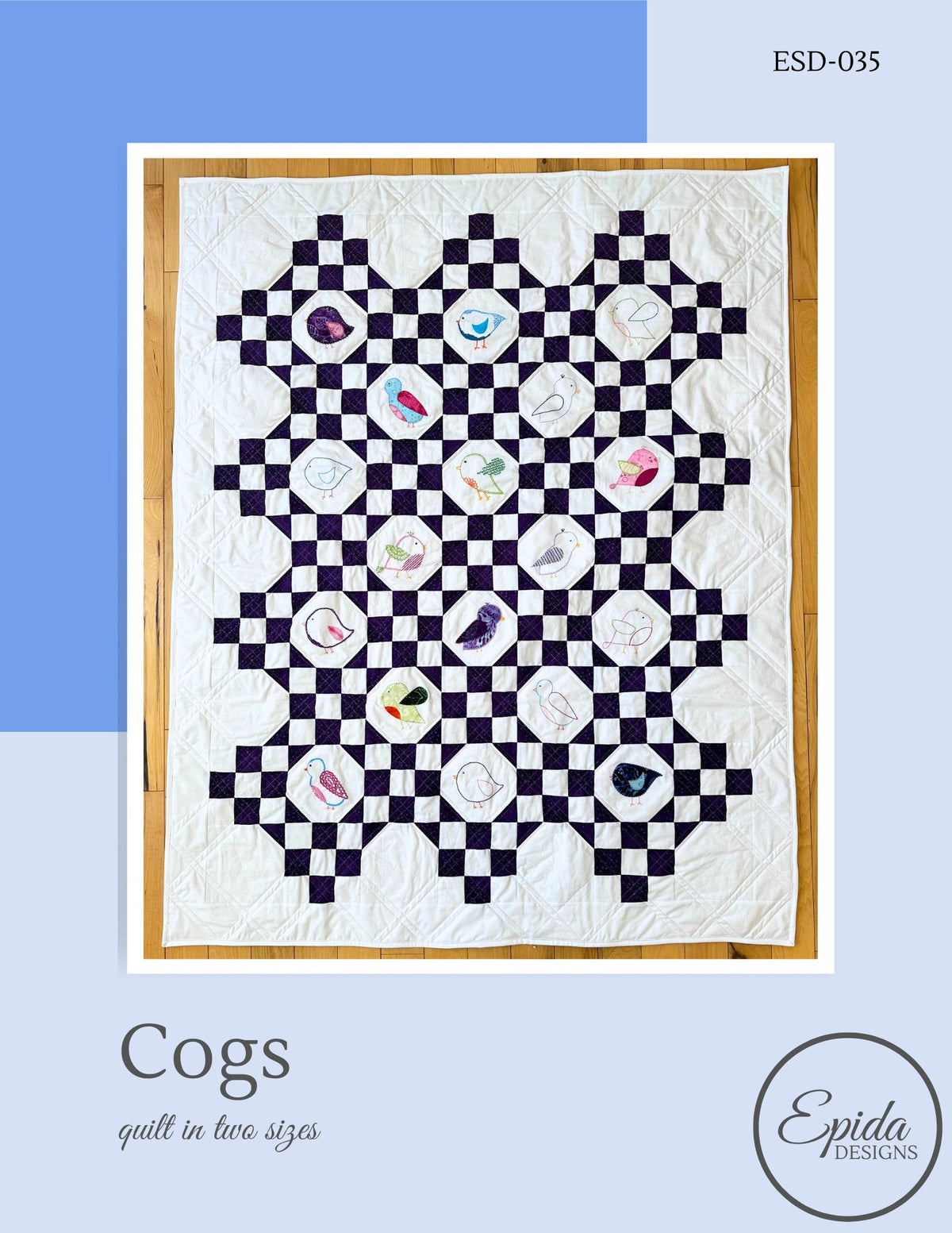 Cogs digital quilt pattern – Epida Studio Shop