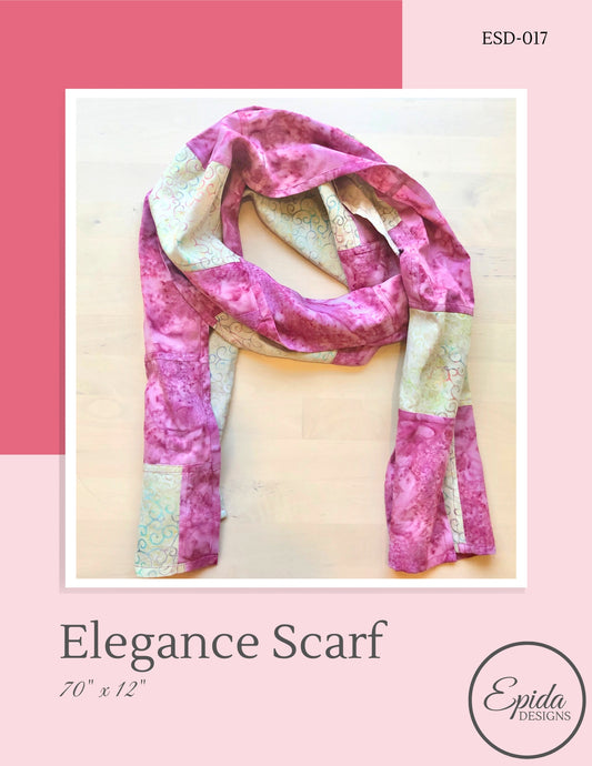 elegance patchwork scarf pattern cover.
