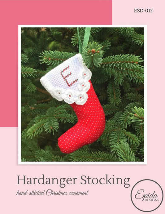 cover for hardanger stocking ornament pattern.