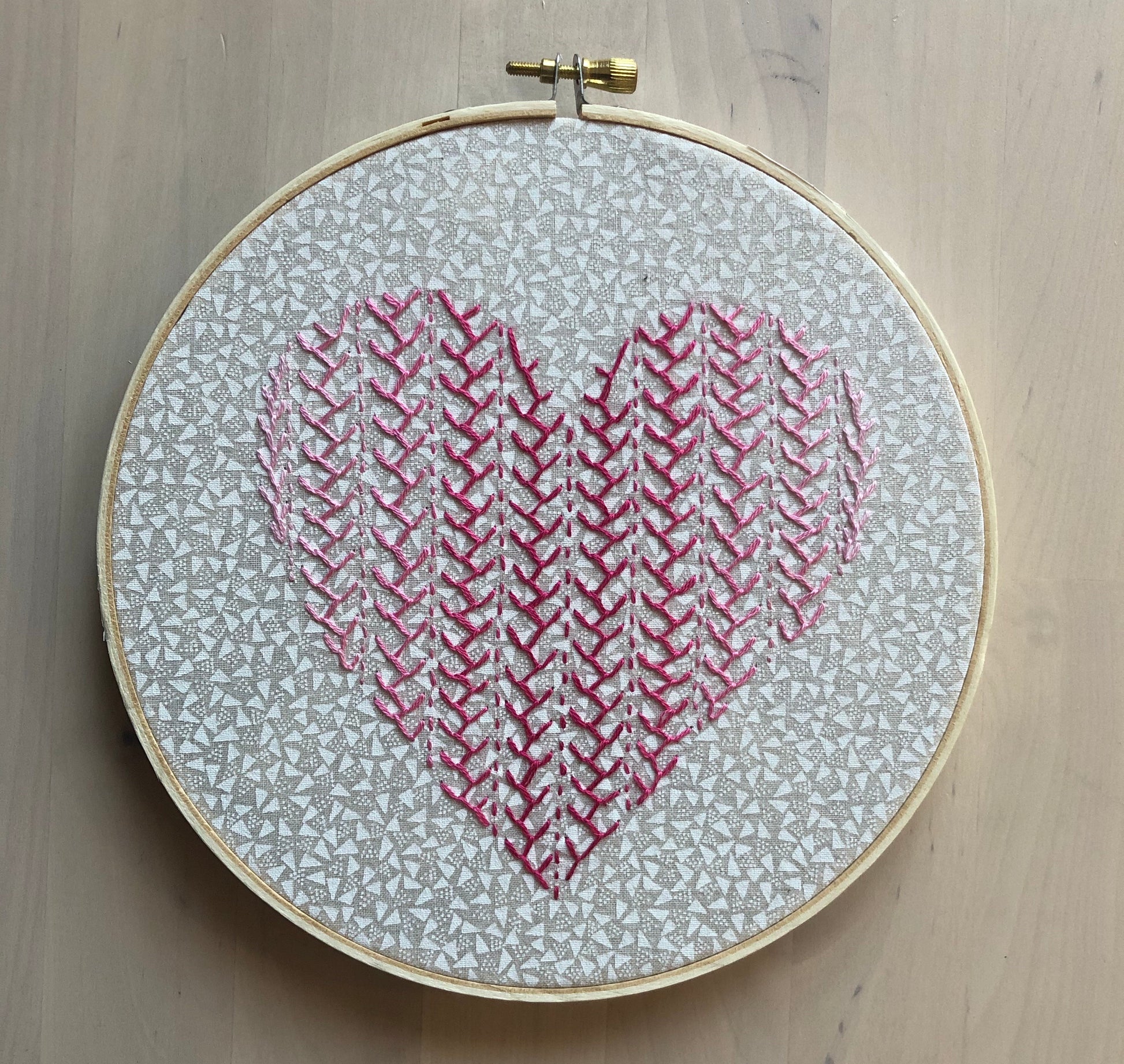 embroidered heart.