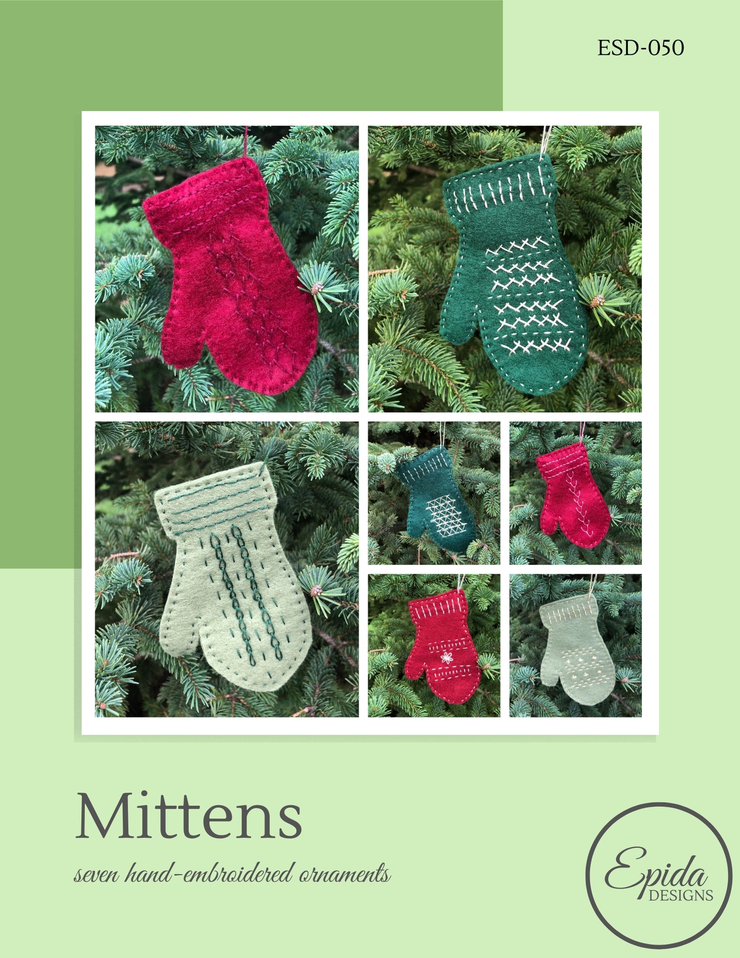 cover for embroidered mittens ornaments.