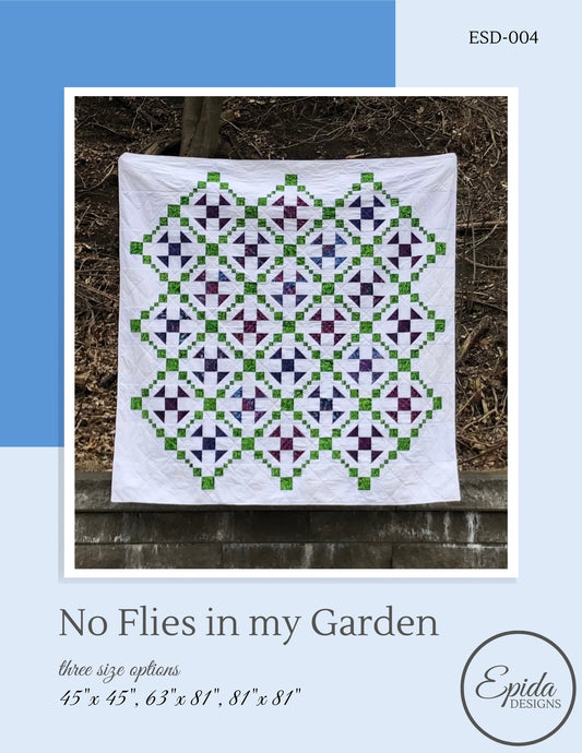 No Flies in my Garden quilt pattern cover.