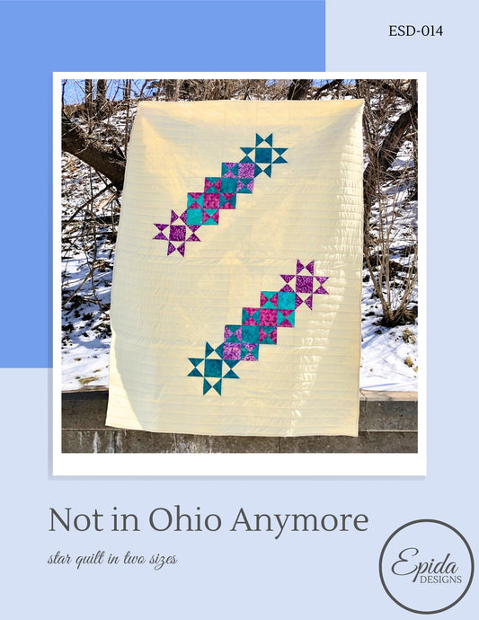 Not in Ohio Anymore quilt pattern by Epida Studio.
