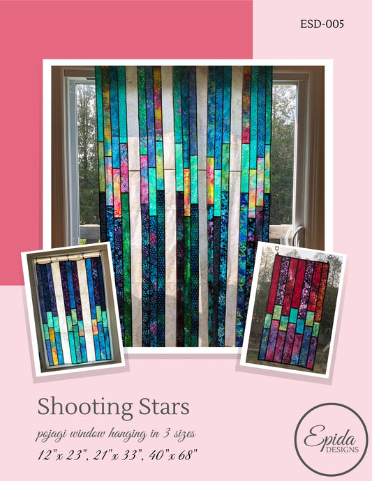Shooting Stars window hanging pattern by Epida Studio.