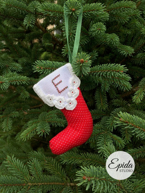 embroidered Christmas ornament.