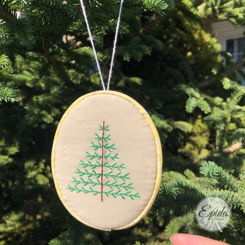 hand stitched Christmas tree.