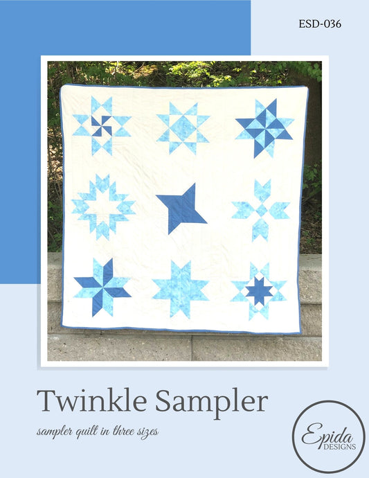 Twinkle Sampler quilt pattern by Epida Studio.