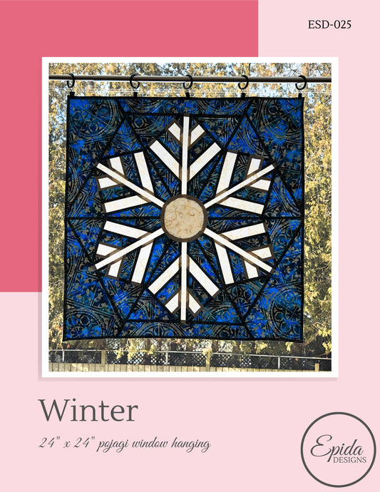 winter snowflake window hanging pattern cover.