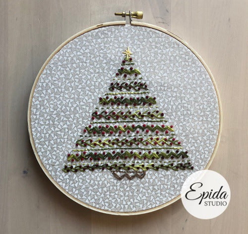 embroidered Christmas tree.