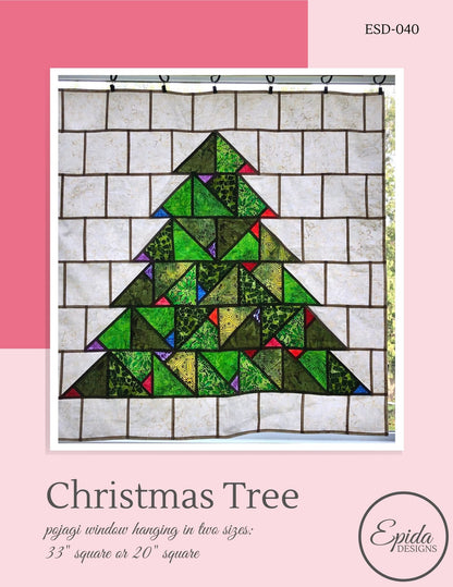 cover for Christmas Tree pojagi window hanging pattern.