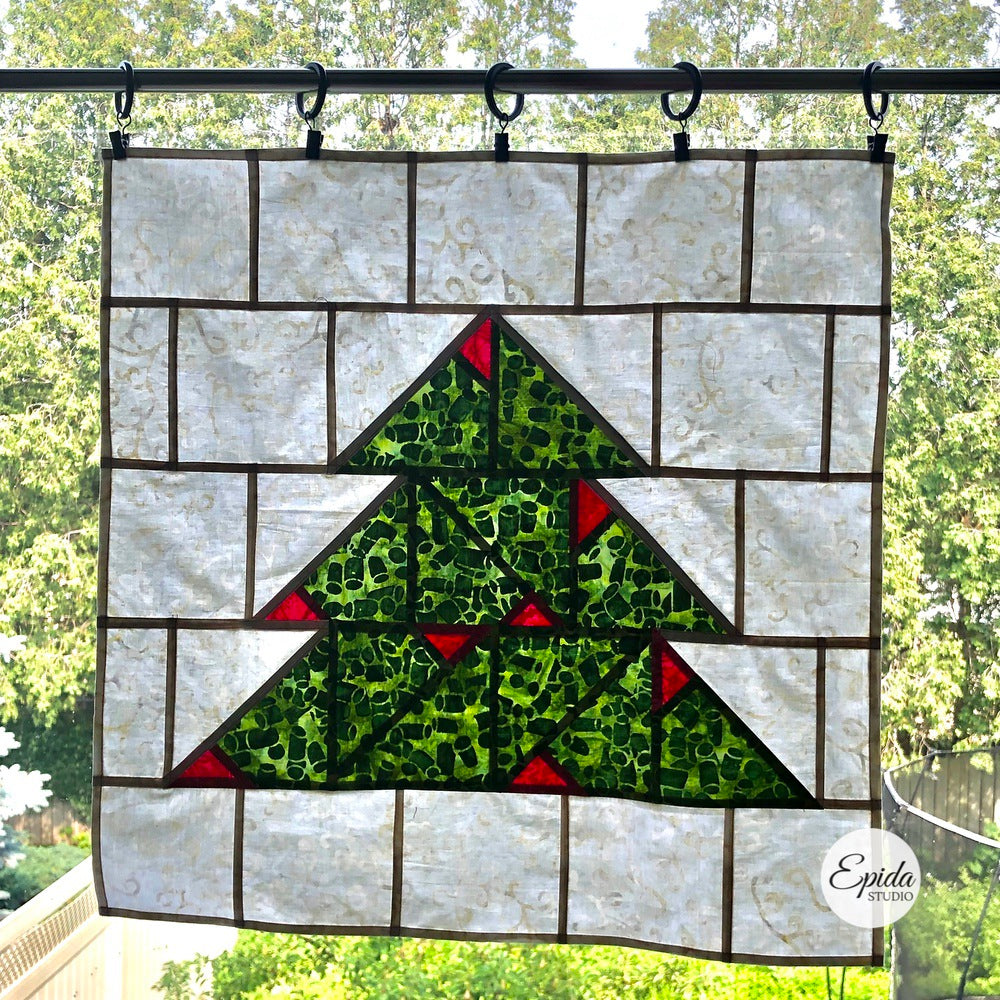 Small size Christmas Tree window hanging.