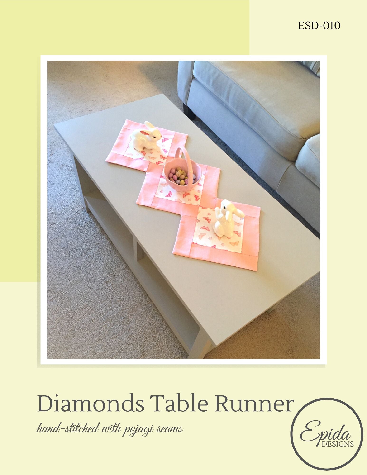 diamonds table runner pattern cover.