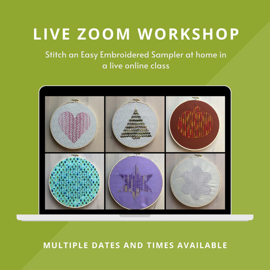 image for embroidered sampler zoom workshop.