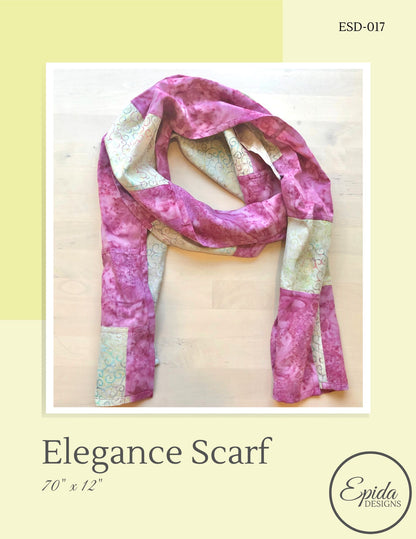 elegance patchwork scarf pattern cover.