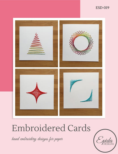 pattern cover for embroidered cards.