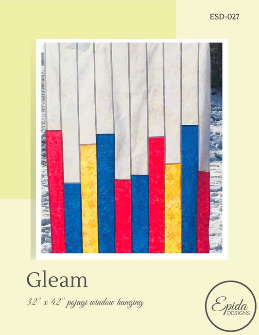 pattern cover for "Gleam" pojagi window hanging by Epida Studio and Designs.
