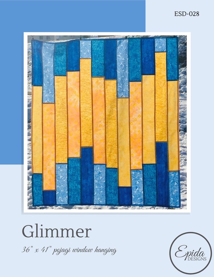 pattern cover for "Glimmer" pojagi window hanging by Epida Studio and Designs.