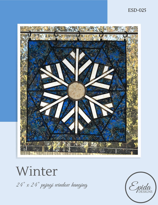 winter snowflake window hanging pattern cover.
